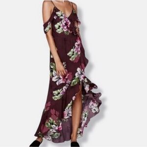 Express Purple Floral Maxi Dress